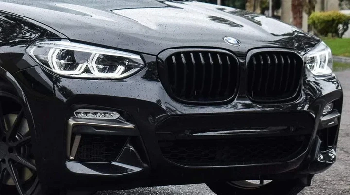 Ноздри решетка радиатора 1 Bar черный глянцевый для BMW X3 G01 2018-2021 гг - изображение 2