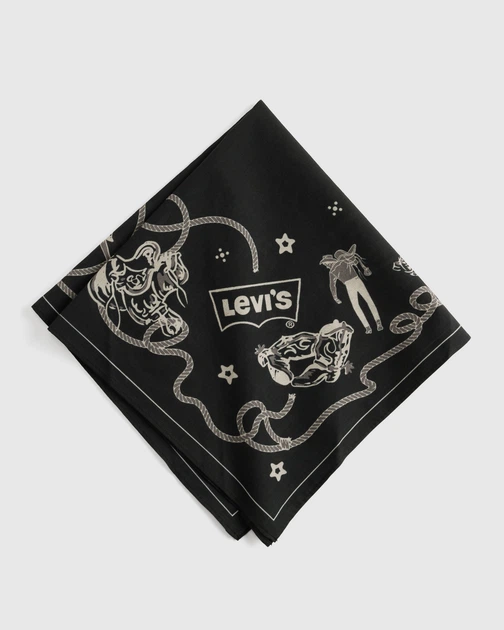 Бандана Levi's с принтом 1162185449 (Черный/Белый One size) - Фото 2 Бандана Levi's с принтом 1162185449 (Черный/Белый One size) - изображение 2