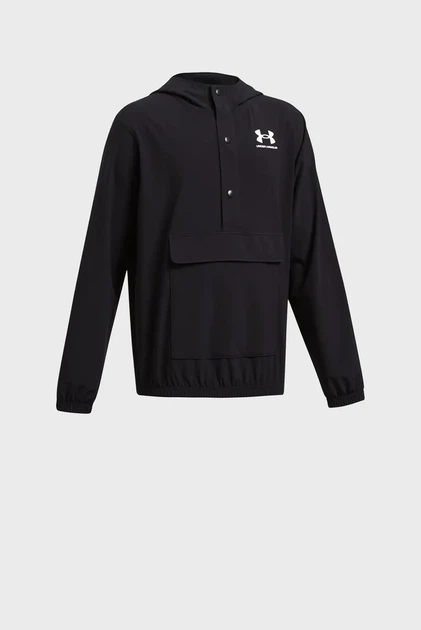 Дитячий чорний анорак UA B Icon Icon Woven Anorak Under Armour S 1386701-001 - Фото 2 Дитячий чорний анорак UA B Icon Icon Woven Anorak Under Armour S 1386701-001 - изображение 2