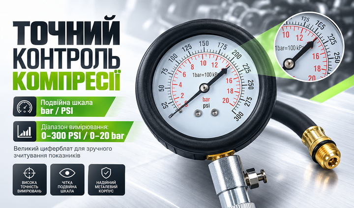 Компрессометр бензиновый Alloid 8 шт (KB-1015B) - изображение 7