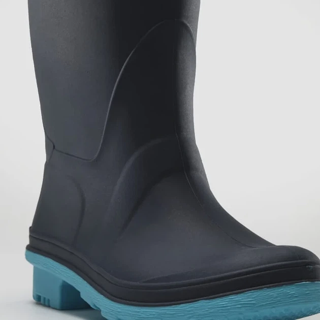 Дитячі водонепроникні гумові чоботи Kamik Raindrops (Navy/Teal) розмір 38.5 - зображення 4