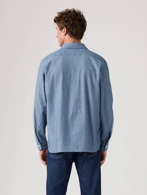 Рубашка джинсовая мужская Levi`s 596445825 2XL Синяя (1162958760) - Фото 2 Рубашка джинсовая мужская Levi`s 596445825 2XL Синяя (1162958760) - изображение 2