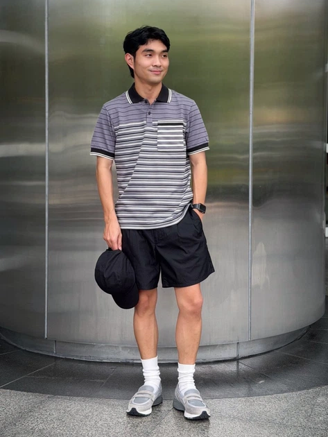 Поло длинное мужское Uniqlo 949992703 XL Серое (1162935482) - изображение 6