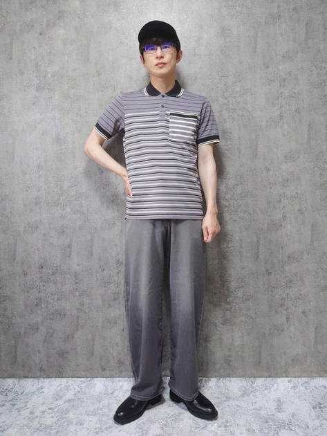 Поло длинное мужское Uniqlo 949992703 XL Серое (1162935482) - изображение 9