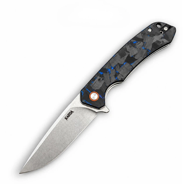 Ніж Складаний KARDA ATLAS J146 Carbon Blue - Фото 1 Ніж Складаний KARDA ATLAS J146 Carbon Blue - изображение 1