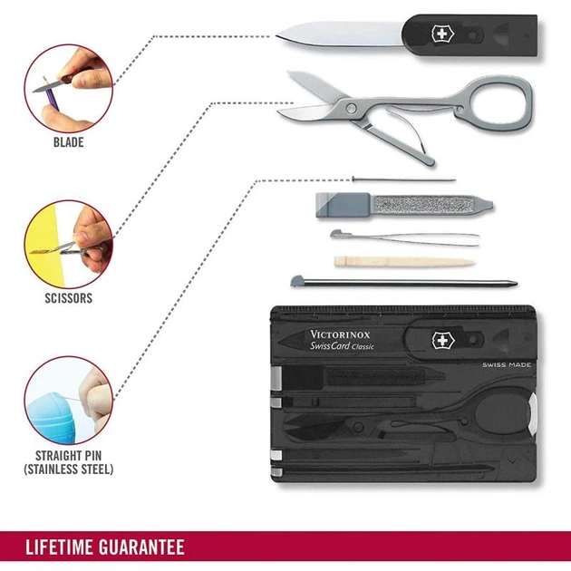 Карта-мультитул Victorinox Swiss Card Classic 0.7133.T3 - Фото 7 Карта-мультитул Victorinox Swiss Card Classic 0.7133.T3 - изображение 7