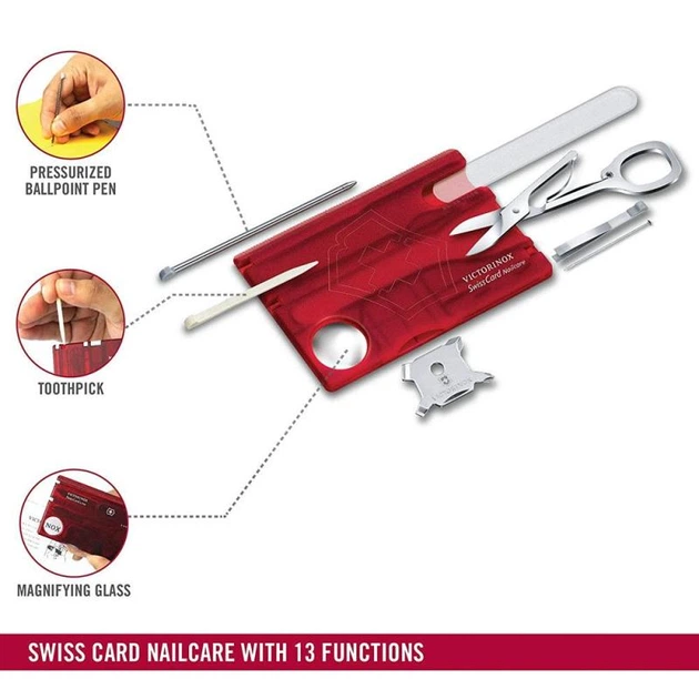 Карта-мультитул Victorinox Swiss Card Nailcare 0.7240.T - Фото 4 Карта-мультитул Victorinox Swiss Card Nailcare 0.7240.T - изображение 4
