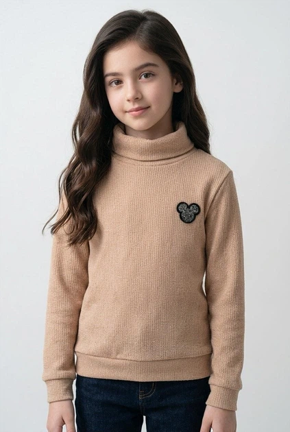 Светр для дівчинки SmileTime Shine Minnie бежевий, розмір 110 (ZY21-11-1) - Фото 1 Светр для дівчинки SmileTime Shine Minnie бежевий, розмір 110 (ZY21-11-1) - зображення 1