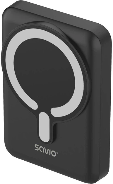 Powerbank Savio BA-12 MagSafe 10000 mAh 20W Balck (5902768707755) - obraz 2