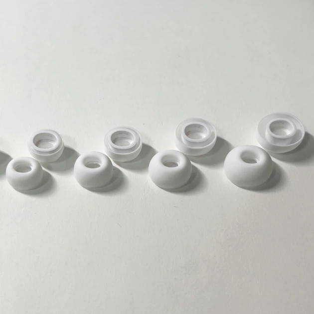 Силиконовые амбушюры для наушников Apple AirPods Pro 3 с шумопоглощением 4 пары: XXS, XS, S, L Белые - Фото 1 Силиконовые амбушюры для наушников Apple AirPods Pro 3 с шумопоглощением 4 пары: XXS, XS, S, L Белые - изображение 1