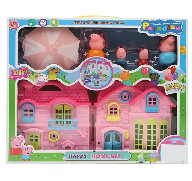 Ігровий будиночок «Сім’я Свинки Пеппи» Peppa Pig, 4 персонажі, парасолька та меблі. - зображення 2