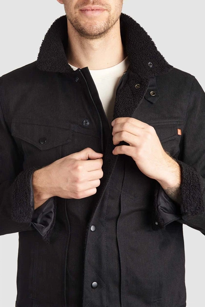 Мотокуртка PandoMoto HUSKY Black Sherpa Trucker Jacket XXL - изображение 5