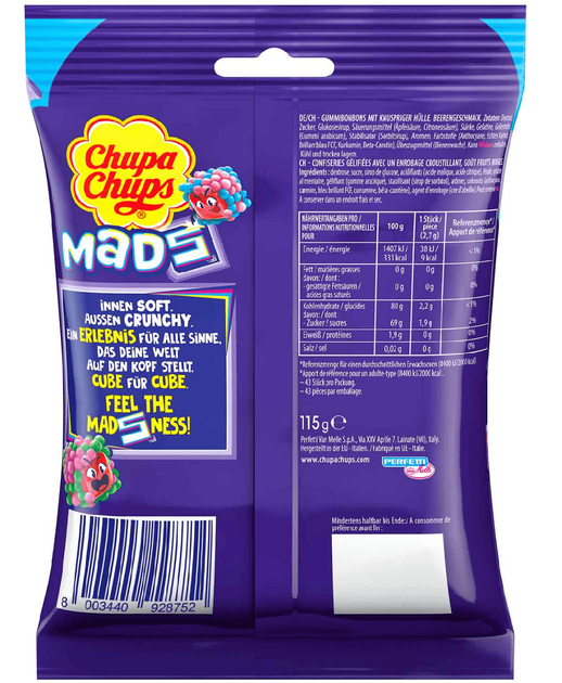 Жувальні цукерки Chupa Chups Mads Berries 115г - зображення 4