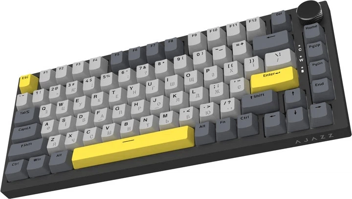 Механічна клавіатура Ajazz AK820 Sea Salt Switch Black USB-C (6976412989650) - зображення 4