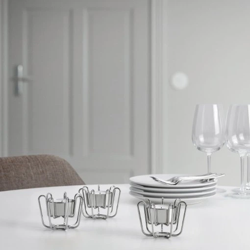 Подсвечник для чайной свечи IKEA PÅSTÅDD серебристый 6 см 805.108.99 - изображение 2