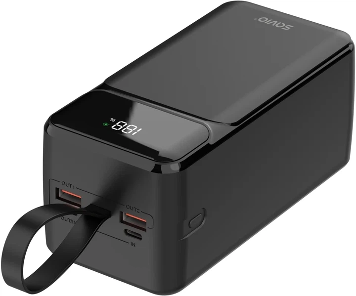Powerbank Savio BA-14 50000 mAh Black (5907264119880) - Zdjęcie 4 Powerbank Savio BA-14 50000 mAh Black (5907264119880) - obraz 4