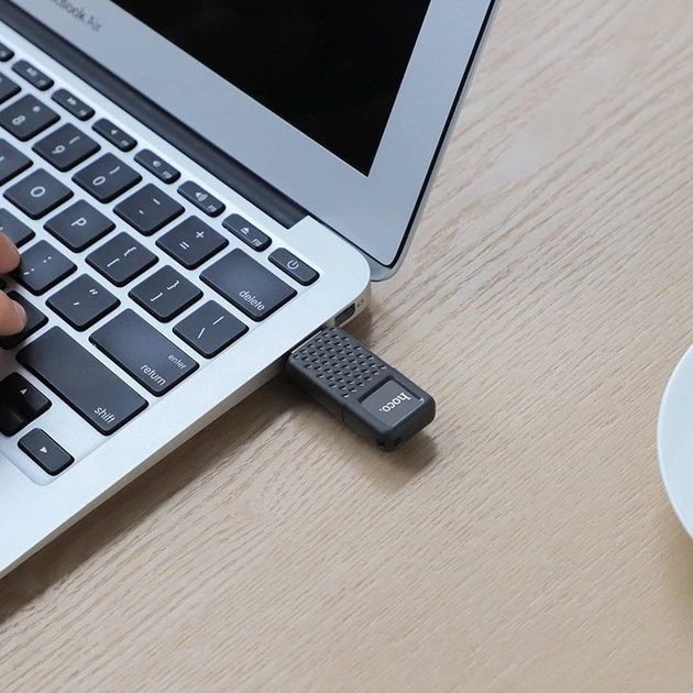 USB Флеш накопичувач Hoco UD6 Intelligent U disk USB2.0 128GB Black (46293) - Фото 5 USB Флеш накопичувач Hoco UD6 Intelligent U disk USB2.0 128GB Black (46293) - зображення 5
