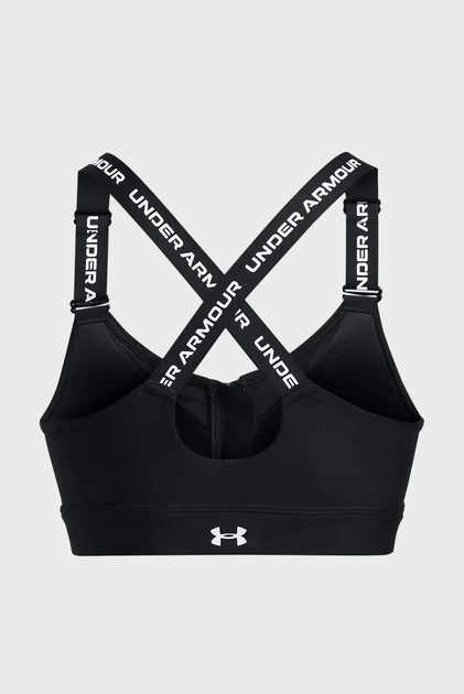 Спортивный топ женский Under Armour Ua Infinity High Zip 2.0 Bra XL Черный 1384118-001 - изображение 5