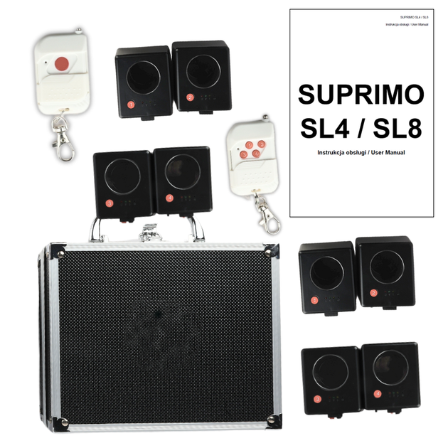 Bezprzewodowy system odpalania fontann iskier Suprimo SL8 z 8 odbiornikami i 2 pilotami w walizce (5908249842649) - Zdjęcie 8 Bezprzewodowy system odpalania fontann iskier Suprimo SL8 z 8 odbiornikami i 2 pilotami w walizce (5908249842649) - obraz 8