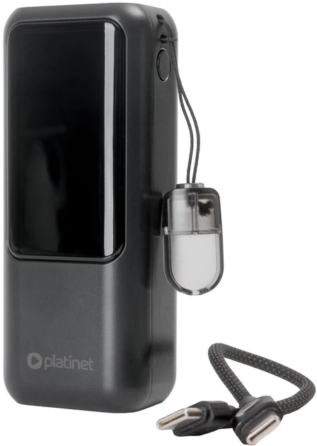 УМБ Platinet 10000 mAh 20W PD 1 x USB-C + 1 x USB-A Black (PMPB1020P) - Фото 2 УМБ Platinet 10000 mAh 20W PD 1 x USB-C + 1 x USB-A Black (PMPB1020P) - зображення 2