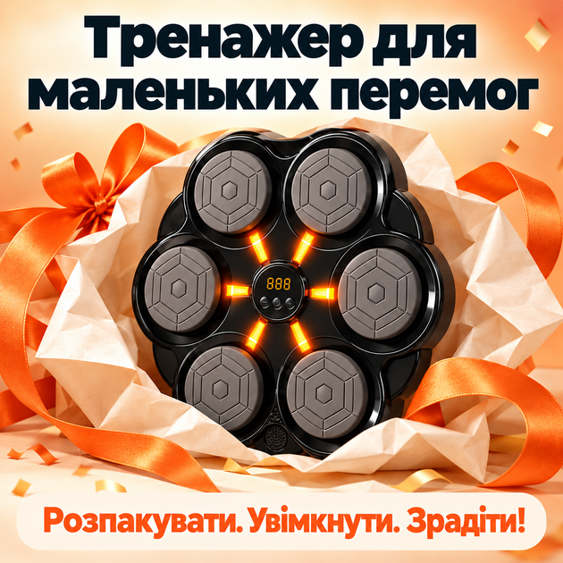 Тренажер для бокса музыкальный аккумуляторный боксесский тренажер настенный тренажер для мышц боксерская мишень бокс-панель с подсветкой счетчиком ударов и боксерскими перчатками - изображение 10