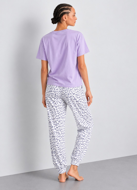 Піжамні бавовняні штани Primark Printed Bottom Pyjama М Низ піжами Ліловий (10443) - Фото 2 Піжамні бавовняні штани Primark Printed Bottom Pyjama М Низ піжами Ліловий (10443) - зображення 2