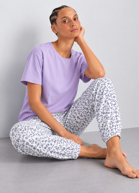 Піжамні бавовняні штани Primark Printed Bottom Pyjama М Низ піжами Ліловий (10443) - Фото 3 Піжамні бавовняні штани Primark Printed Bottom Pyjama М Низ піжами Ліловий (10443) - зображення 3