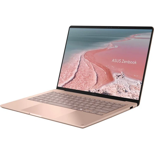 Ноутбук ASUS Zenbook 14 (UX3480QA-U1013WN), Qualcomm Snapdragon X X1-26-100 / 14" / OLED / RAM 16 ГБ LPDDR5 / SSD 256 ГБ / Qualcomm Adreno / Windows 11 Home / Рожевий - Фото 2 Ноутбук ASUS Zenbook 14 (UX3480QA-U1013WN), Qualcomm Snapdragon X X1-26-100 / 14" / OLED / RAM 16 ГБ LPDDR5 / SSD 256 ГБ / Qualcomm Adreno / Windows 11 Home / Рожевий - изображение 2