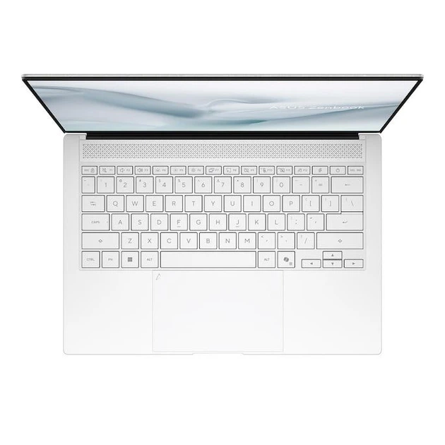 Ноутбук Asus Zenbook S 14 (UM5406GA-SU306X), AMD Ryzen AI 9 465 / 14" / Touch / OLED / 120 Гц / RAM 32 ГБ LPDDR5X / SSD 1 ТБ / AMD Radeon 880M / Windows 11 Pro / Білий - Фото 2 Ноутбук Asus Zenbook S 14 (UM5406GA-SU306X), AMD Ryzen AI 9 465 / 14" / Touch / OLED / 120 Гц / RAM 32 ГБ LPDDR5X / SSD 1 ТБ / AMD Radeon 880M / Windows 11 Pro / Білий - зображення 2