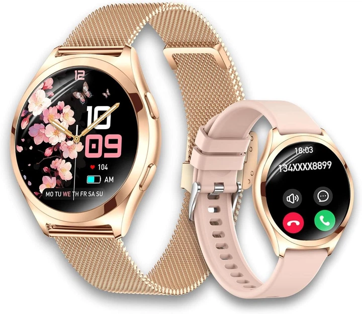 Смарт-часы LSWATCH для женщин 1.6" Bluetooth звонки Rose Gold Повреждена коробка - Фото 1 Смарт-часы LSWATCH для женщин 1.6" Bluetooth звонки Rose Gold Повреждена коробка - изображение 1