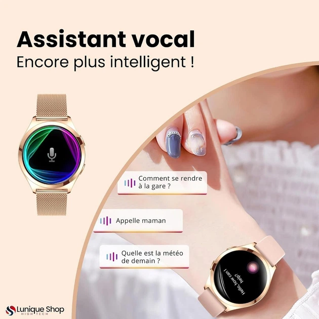 Смарт-часы LSWATCH для женщин 1.6" Bluetooth звонки Rose Gold Повреждена коробка - Фото 5 Смарт-часы LSWATCH для женщин 1.6" Bluetooth звонки Rose Gold Повреждена коробка - изображение 5