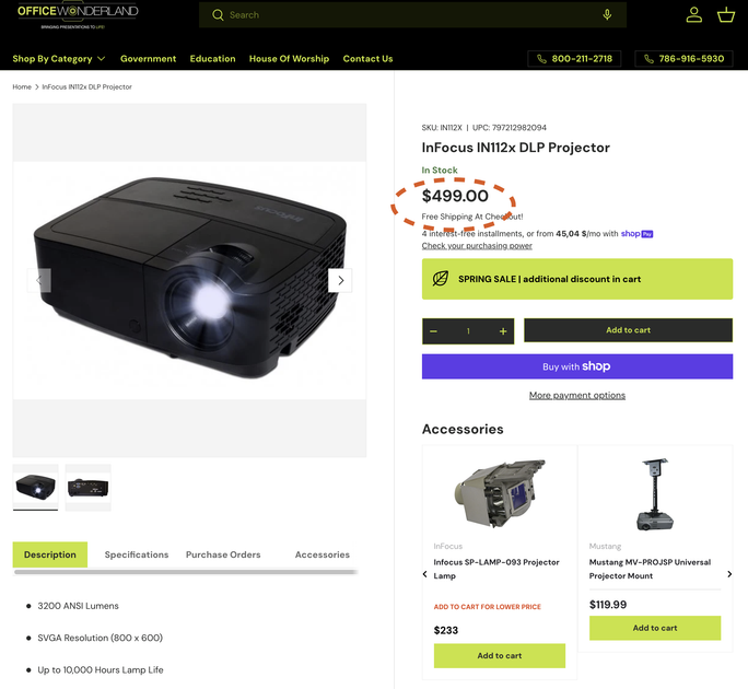 Проектор InFocus IN112x 3200 ANSI лм SVGA DLP 3D 26 год Б/В - Фото 7 Проектор InFocus IN112x 3200 ANSI лм SVGA DLP 3D 26 год Б/В - зображення 7