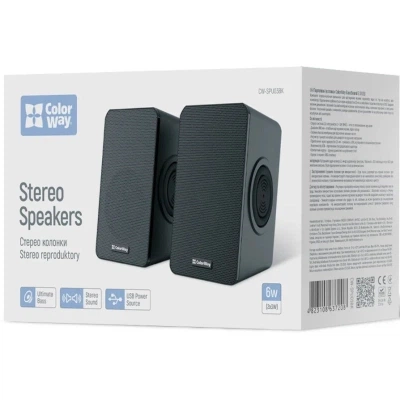 Акустическая система ColorWay BaseSound 2.0 USB Black (CW-SPU03BK) - изображение 2