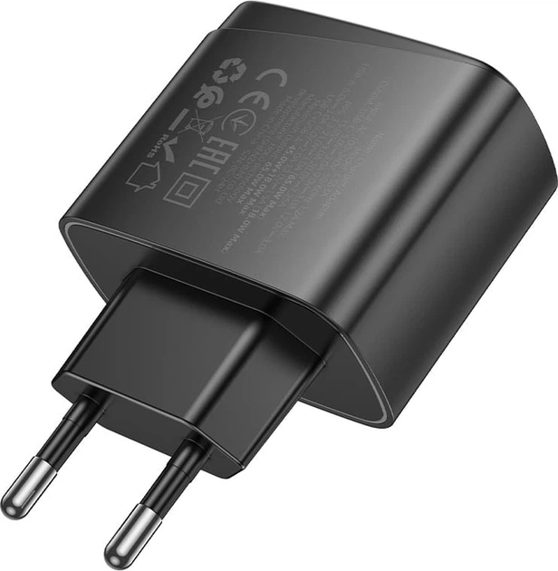 Зарядное устройство Hoco CS63A 65Wmax GaN (PD3.0, PPS, QC4+, AFC, FCP, SCP) порты 1C+1A Black (46189) - изображение 4