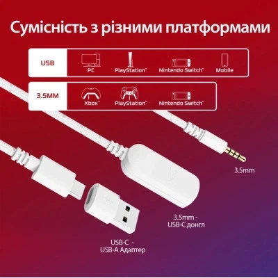 Наушники HyperX Cloud III White (BS7C1AA) - Фото 5 Наушники HyperX Cloud III White (BS7C1AA) - зображення 5