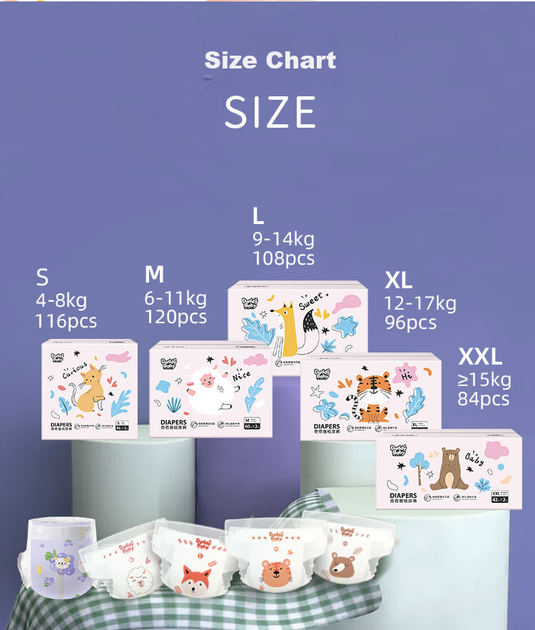 Подгузники DaddyBaby Qiqi Shou XL (12-17 кг), 96 шт - изображение 6