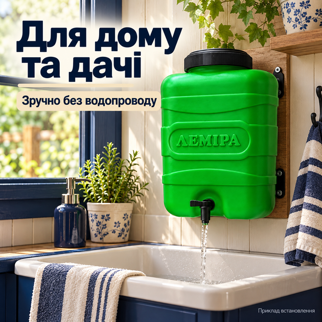 Рукомойник Лемира 15 л навесной с краном для квартиры и дома при отключениях воды - изображение 3