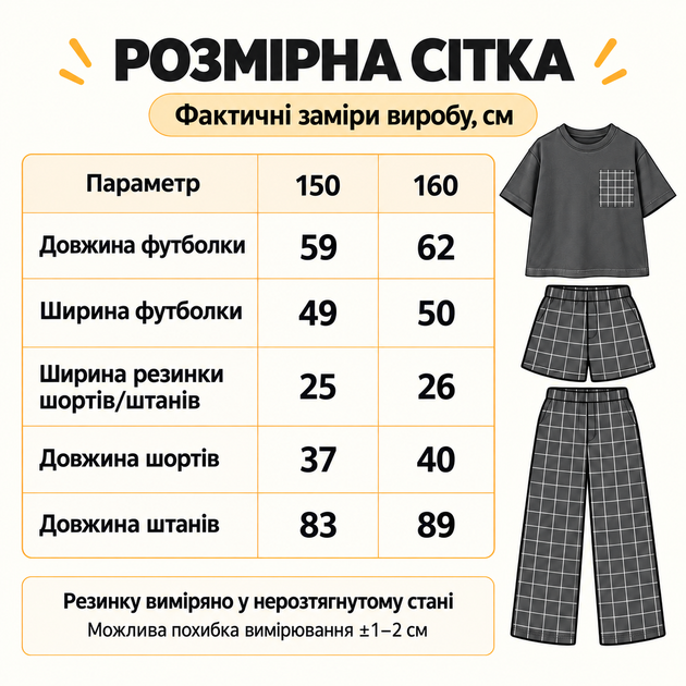 Пижама для мальчика хлопковая комплект 3 в 1 серая в клетку на подарок футболка брюки шорты размер 150 - Фото 6 Пижама для мальчика хлопковая комплект 3 в 1 серая в клетку на подарок футболка брюки шорты размер 150 - изображение 6