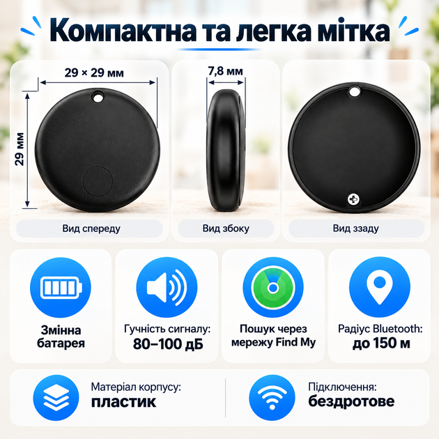Ошейник для кота со смарт трекером Apple Find My для iPhone, беспроводной поиск, светоотражающие элементы - изображение 8