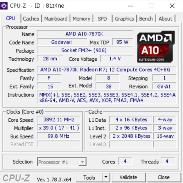 Процесор AMD Socket FM2+ ATHLON A10-7870K ( 4 ЯДРА, 3.9GHz, Turbo Core 4.1 GHz, sFM2+ ) Tray ( AD787KXDI44JC ) Б/В - зображення 2
