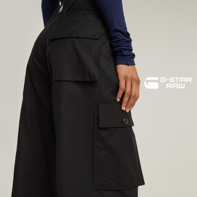 Жіночі чорні широкі штани карго Mega Cargo Pants G-Star Raw, розмір M (29) (d23575-9891-648443) - изображение 4