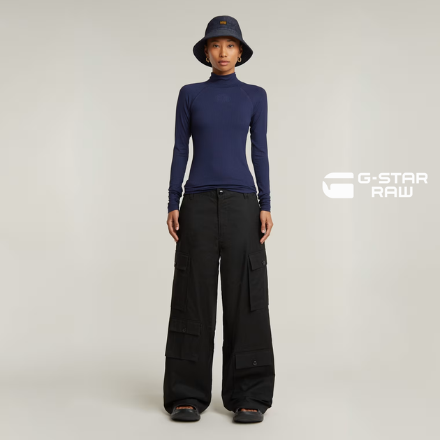 Жіночі чорні широкі штани карго Mega Cargo Pants G-Star Raw, розмір M (29) (d23575-9891-648443) - изображение 6