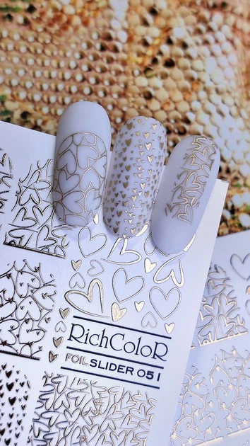 RichcoloR Слайдер FOIL 51 серце - изображение 4