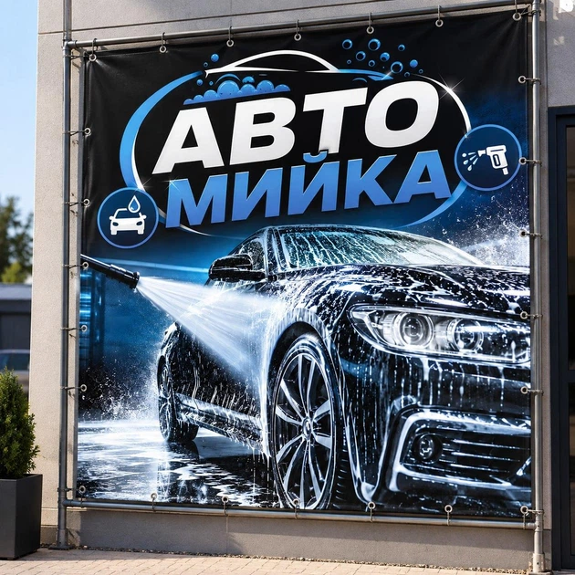 Баннер "Автомойка", размер 2х2м. - изображение 2