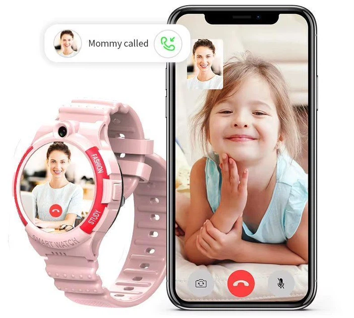 Розумний круглий дитячий годинник Lemfo KT25 з SIM картою, GPS, операційною системою Android, Viber, YouTube, TikTok, прослушкою та акумулятором 1000 мАг, до 7 днів роботи Білий - зображення 12