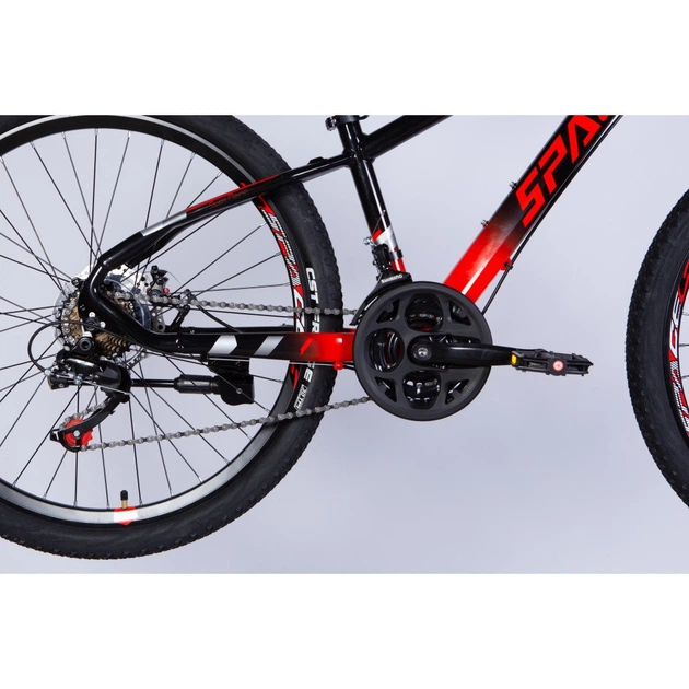 Велосипед Space 24" MERCURY DD FR рама-11" AL 2026 чорно-червоний (OPS-SP-24-065) - зображення 5
