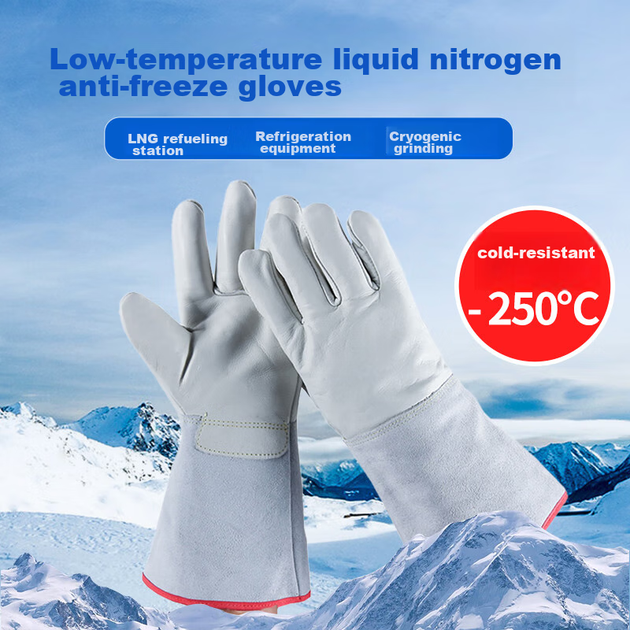 Рукавички Beifute Anti-Freeze, вогнегасник з вуглекислого газу, спеціальні рукавички з коров'ячої шкіри, стійкі до низьких температур, рукавички для захисту праці від холодного зберігання, рукавички з рідким азотом, морозостійкі та морозостійкі рукавички, - Фото 4 Рукавички Beifute Anti-Freeze, вогнегасник з вуглекислого газу, спеціальні рукавички з коров'ячої шкіри, стійкі до низьких температур, рукавички для захисту праці від холодного зберігання, рукавички з рідким азотом, морозостійкі та морозостійкі рукавички, - зображення 4