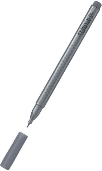Ручка капілярна Faber-Castell Grip Finepen 0,4 мм Тепло-сірий 22575 - Фото 1 Ручка капілярна Faber-Castell Grip Finepen 0,4 мм Тепло-сірий 22575 - изображение 1