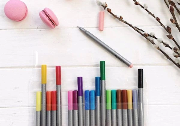 Ручка капілярна Faber-Castell Grip Finepen 0,4 мм Чорний 22266 - Фото 7 Ручка капілярна Faber-Castell Grip Finepen 0,4 мм Чорний 22266 - изображение 7