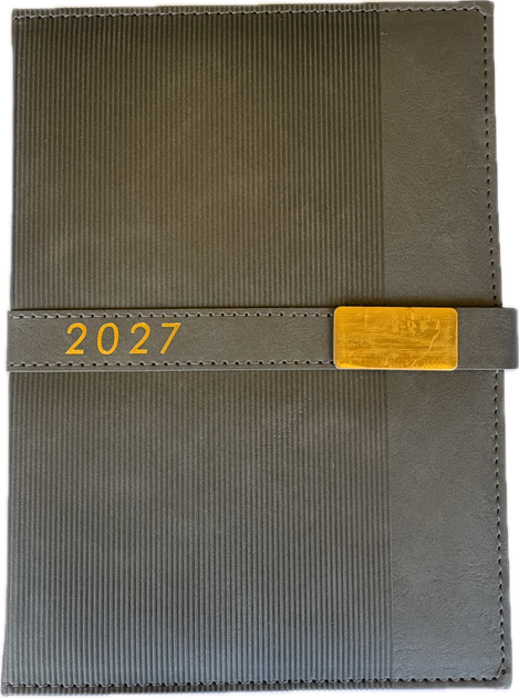 Ежедневник датированный 2027 LEROY A5 серый штуч.кожа BM.21145-09 - Фото 2 Ежедневник датированный 2027 LEROY A5 серый штуч.кожа BM.21145-09 - изображение 2